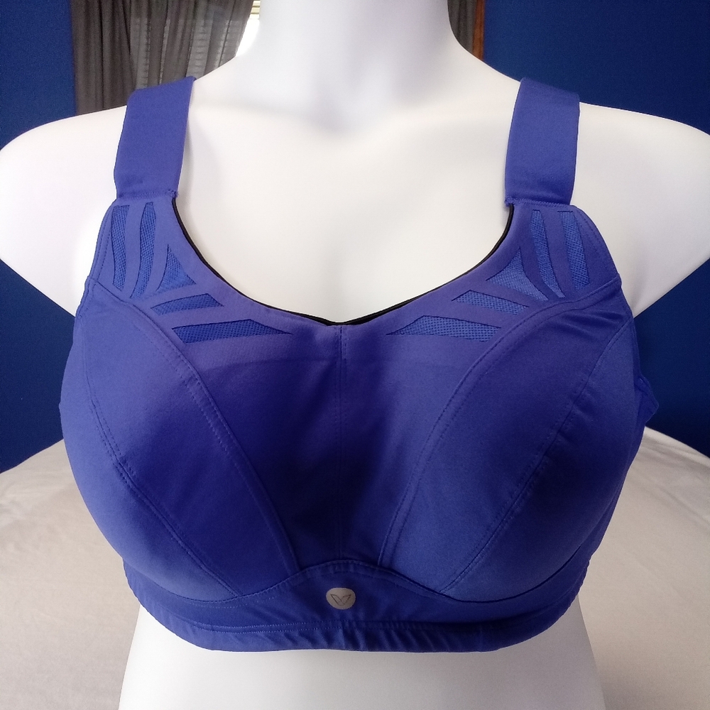 Livi Active Sports Bra 42d Molded Underwire High Impact Max Support Royal Blue